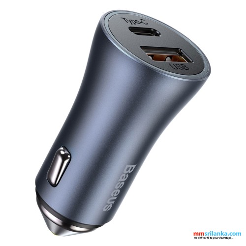 Baseus U+C 40W Golden Contactor Pro Dual Quick Car Charger 